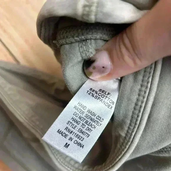 *Easel Mineral Wash Green/Gray Leggings Size M - Picture 3 of 4